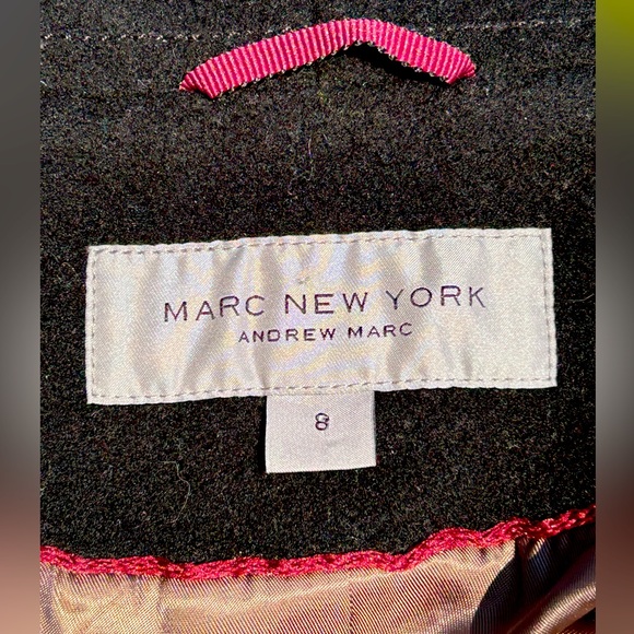 ANDREW MARC NEW YORK s8 blk wool/cashmere bld coat Super soft! Gently loved - Picture 4 of 6